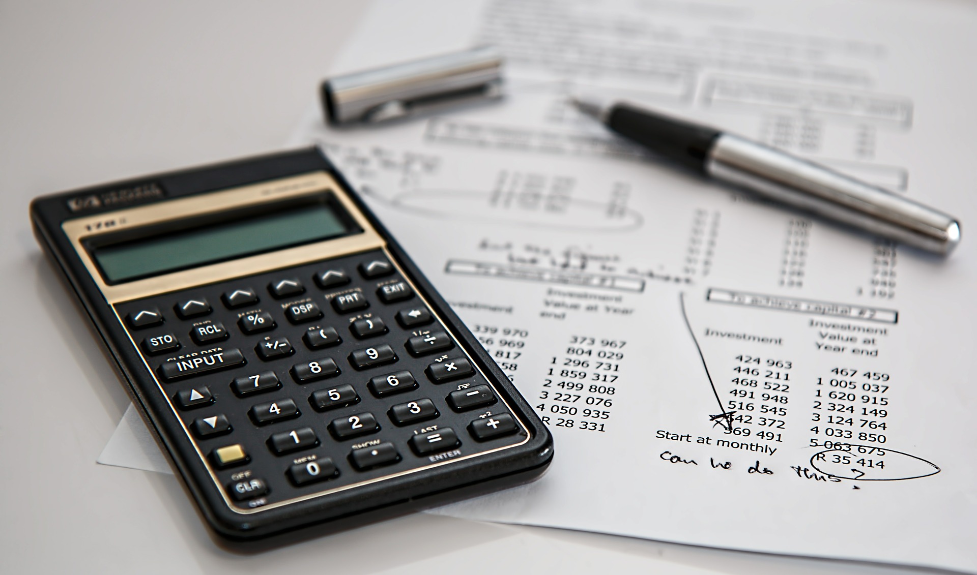 Financing receipt and calculator