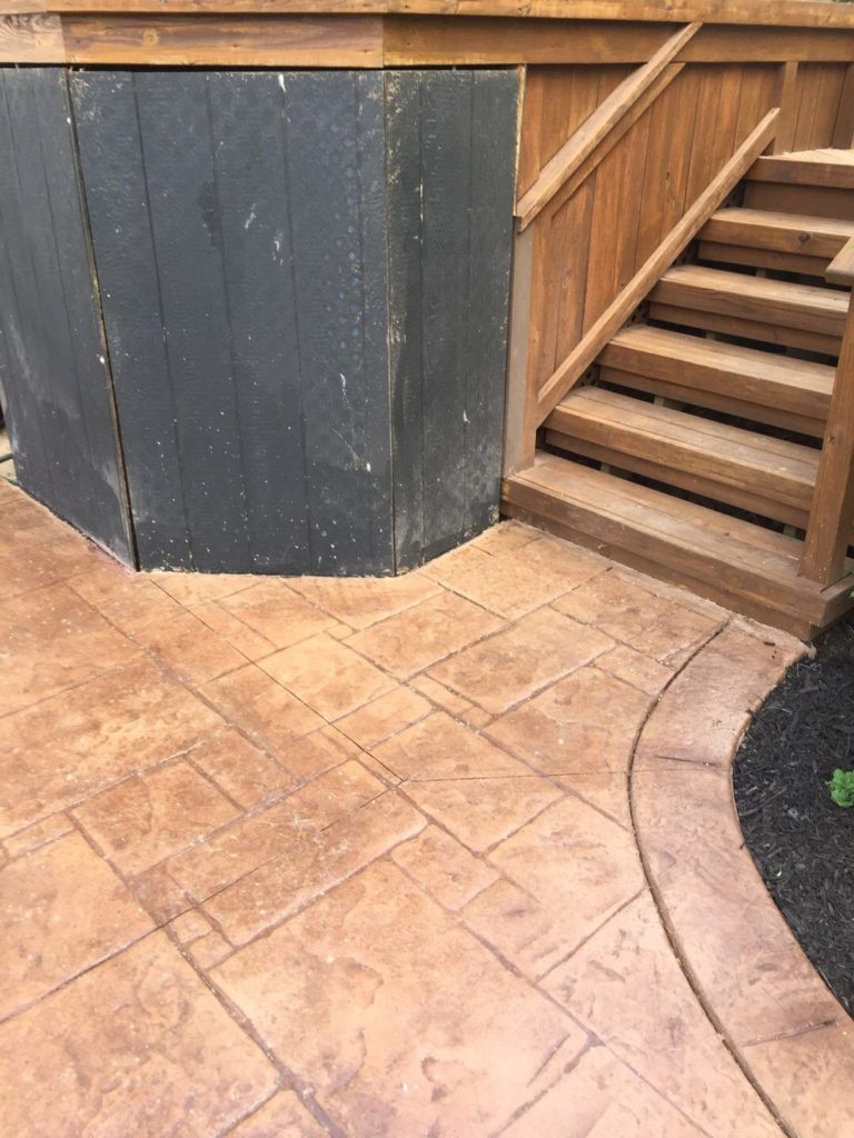Commerce Township Stamped Concrete Patio