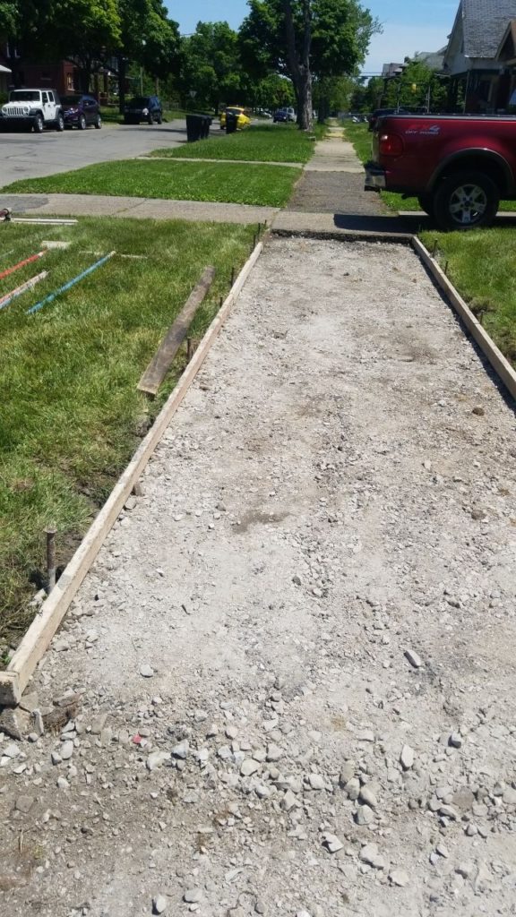 Detroit Michigan Concrete Sidewalk Torn Out