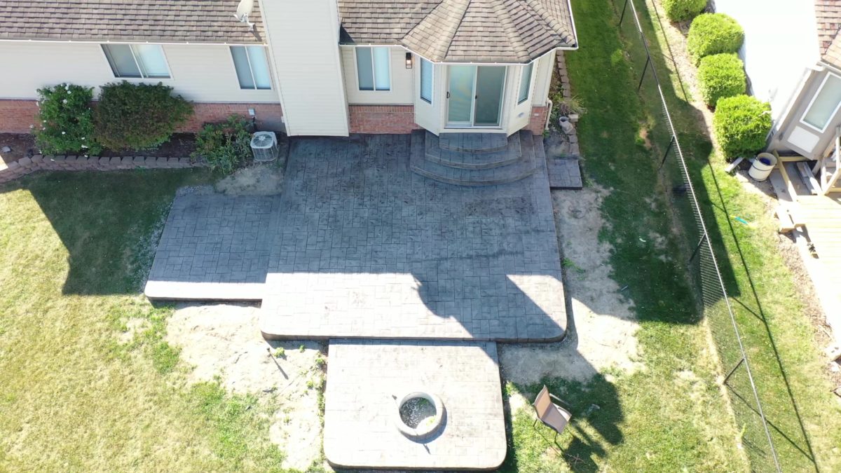 Stamped Concrete Patio in Chesterfield, Michigan Martino Home